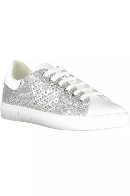 Silver Polyester Women Sneaker