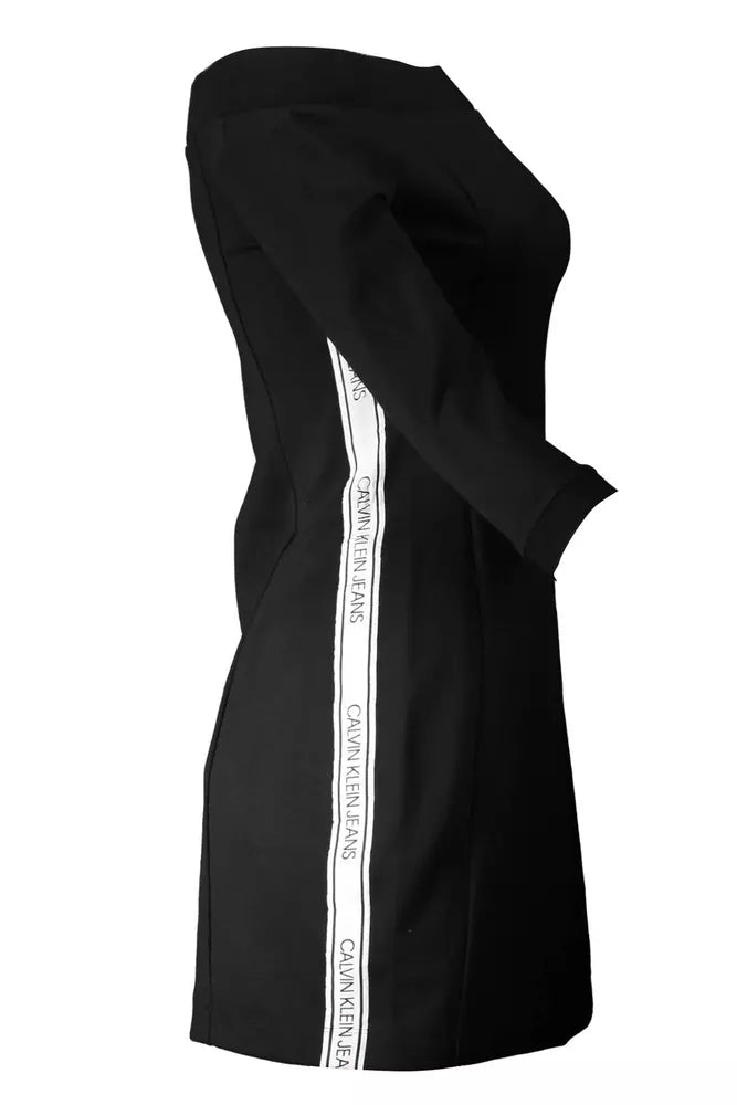 Black Polyester Women Dress