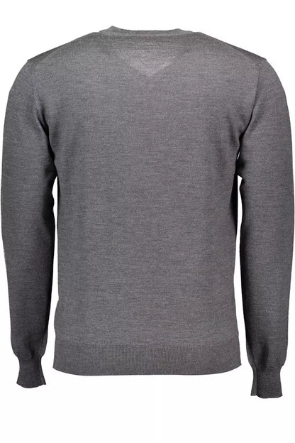 Gray Wool Men Sweater