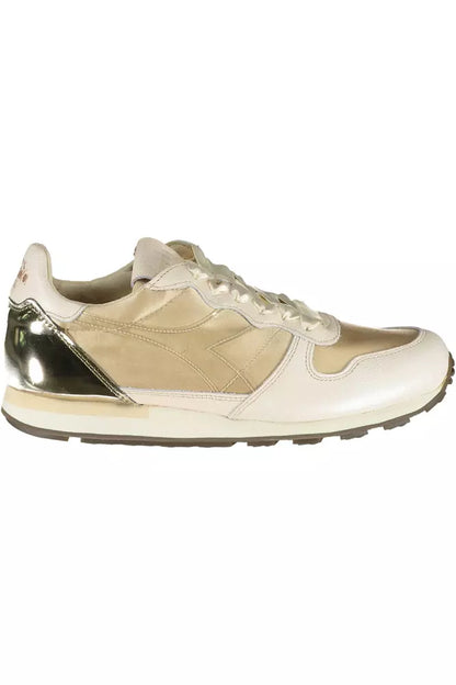 Beige Leather Women Sneaker