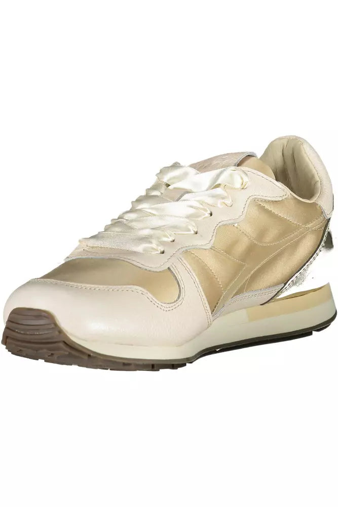 Beige Leather Women Sneaker