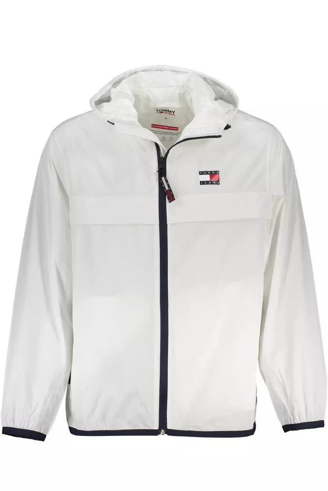 White Polyamide Men Jacket