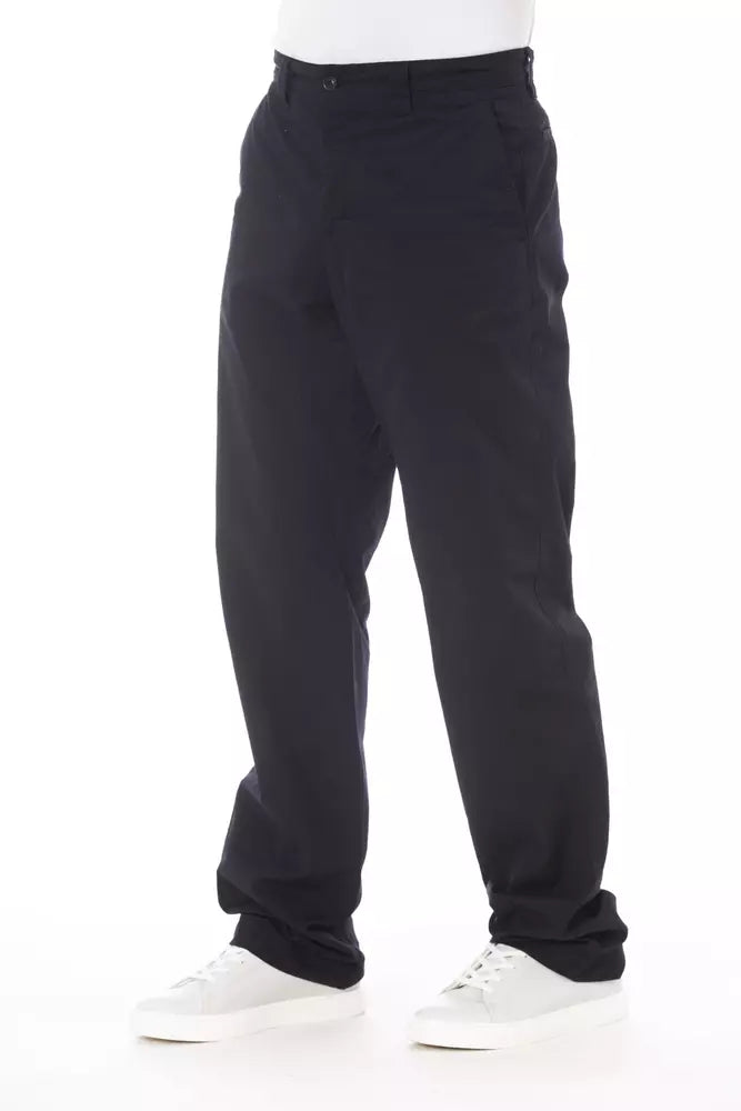 Blue Cotton Men's Pant