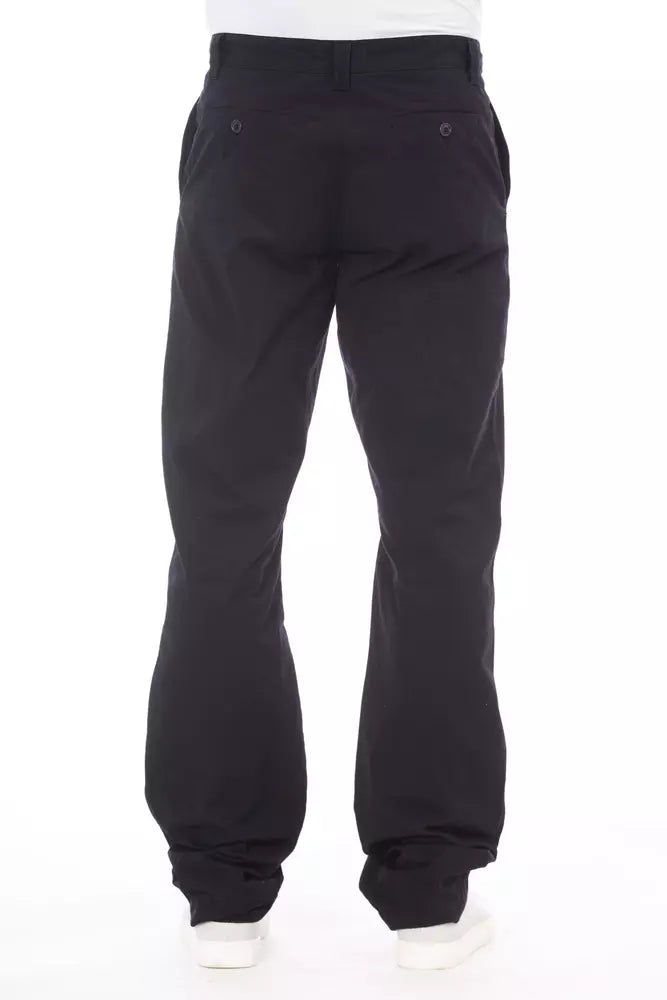 Blue Cotton Men's Pant