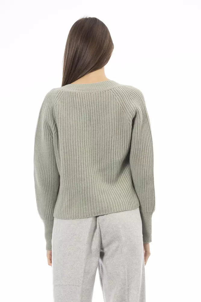 Green Wool Women Sweater