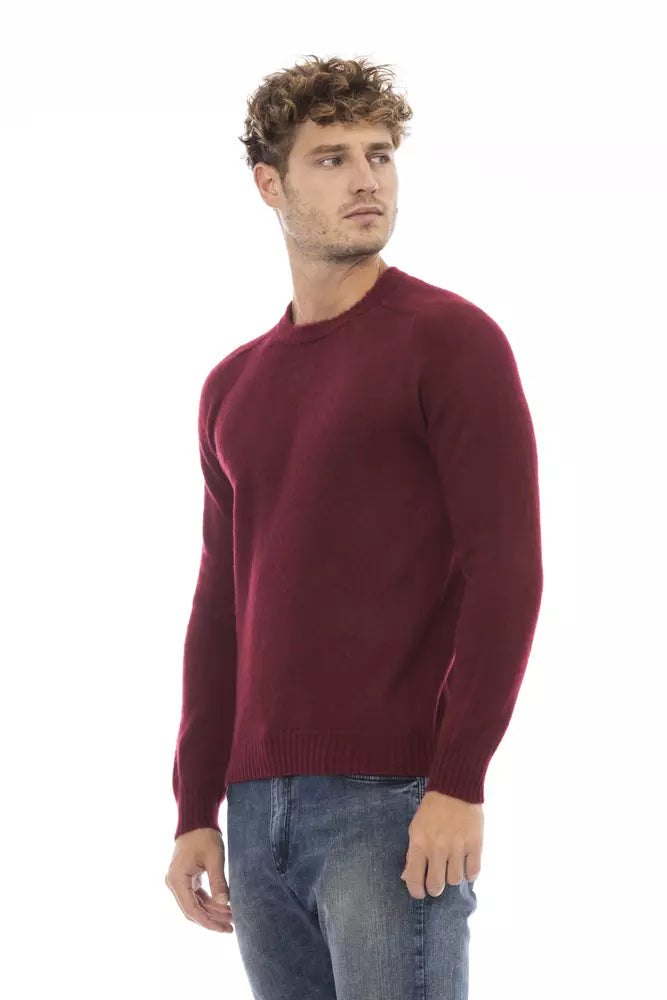 Red Wool Men Sweater