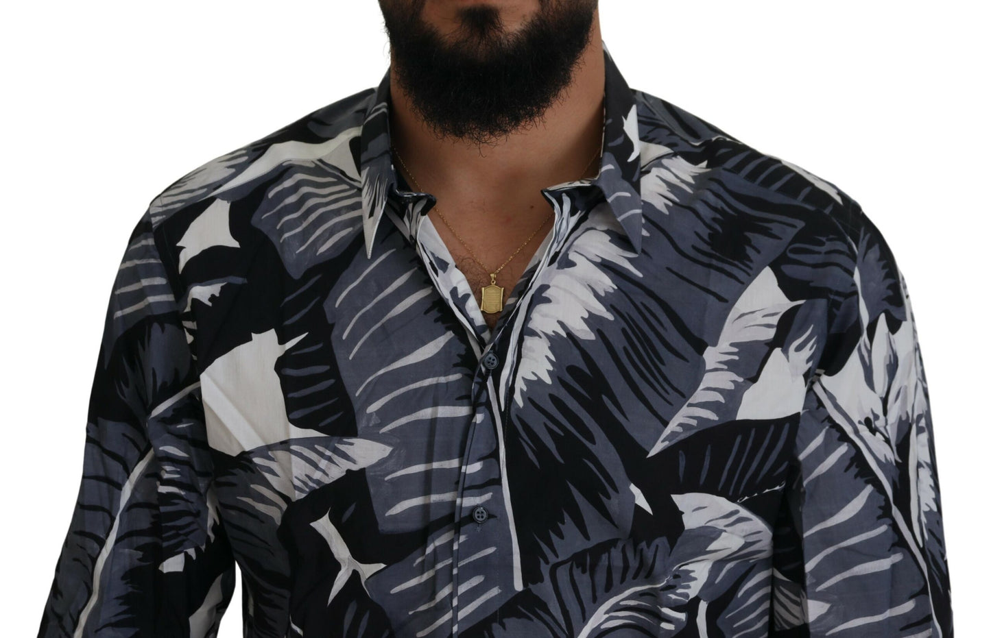 Multicolor Banana Leaf Print Casual Shirt