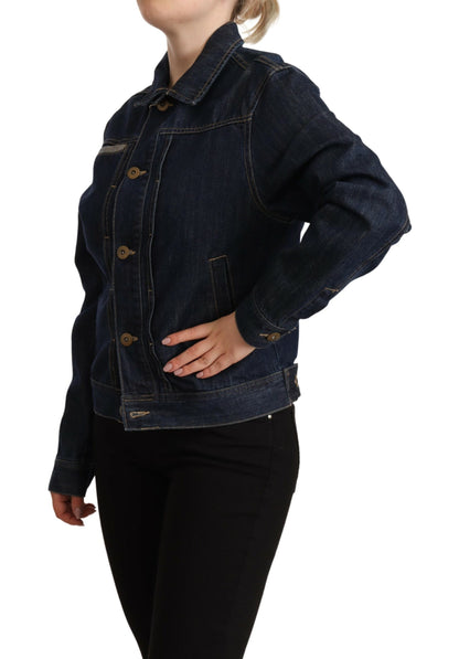 Chic Dark Blue Denim Jacket