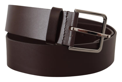 Elegant Dark Brown Leather Belt