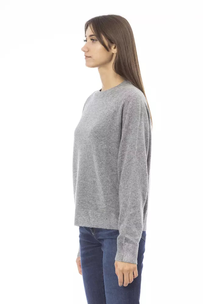 Gray Wool Women Sweater