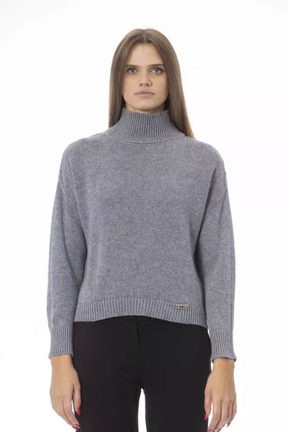 Gray Wool Women Sweater