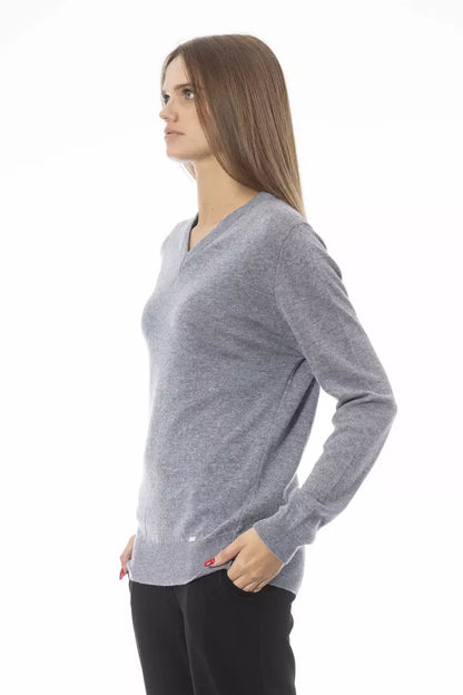 Gray Wool Women Sweater