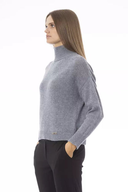 Gray Wool Women Sweater