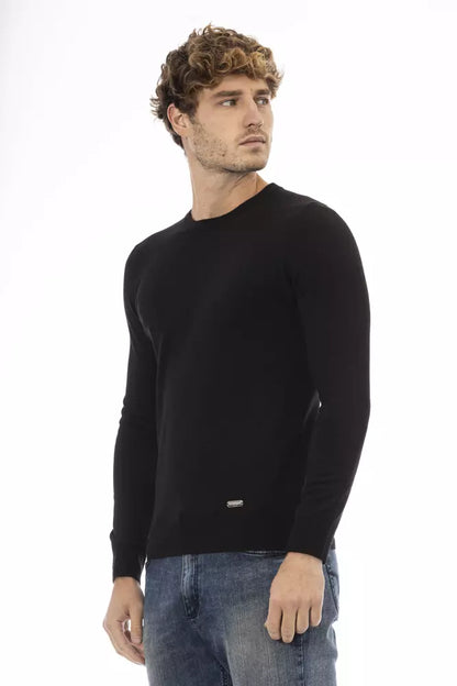 Black Wool Men Sweater