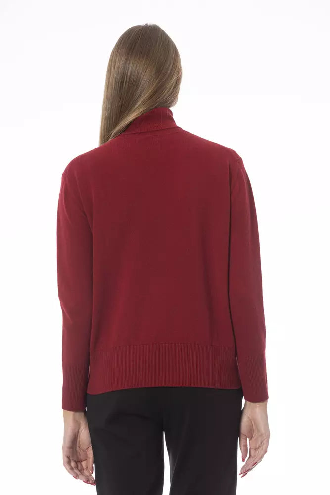 Red Wool Women Sweater