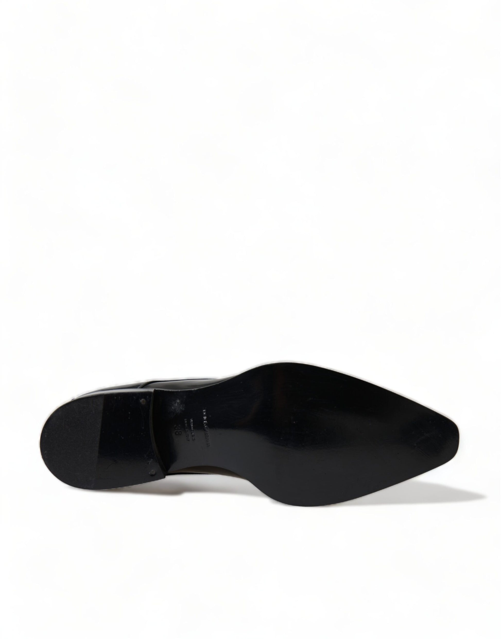 Elegant Black Leather Formal Flats