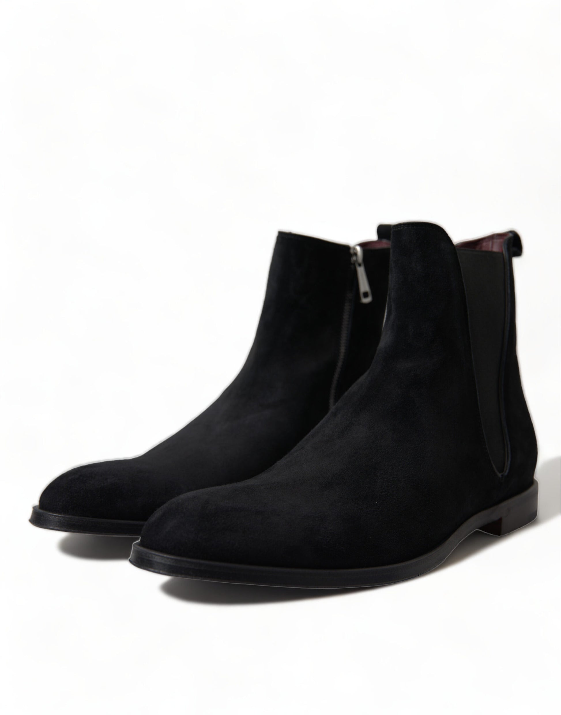 Elegant Black Velvet Mid-Calf Boots