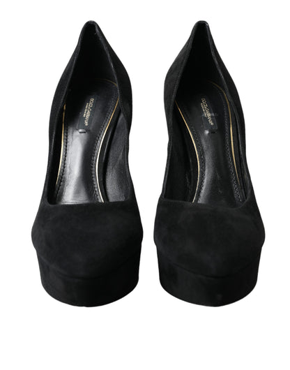 Black Suede Heeled Pumps Sophistication