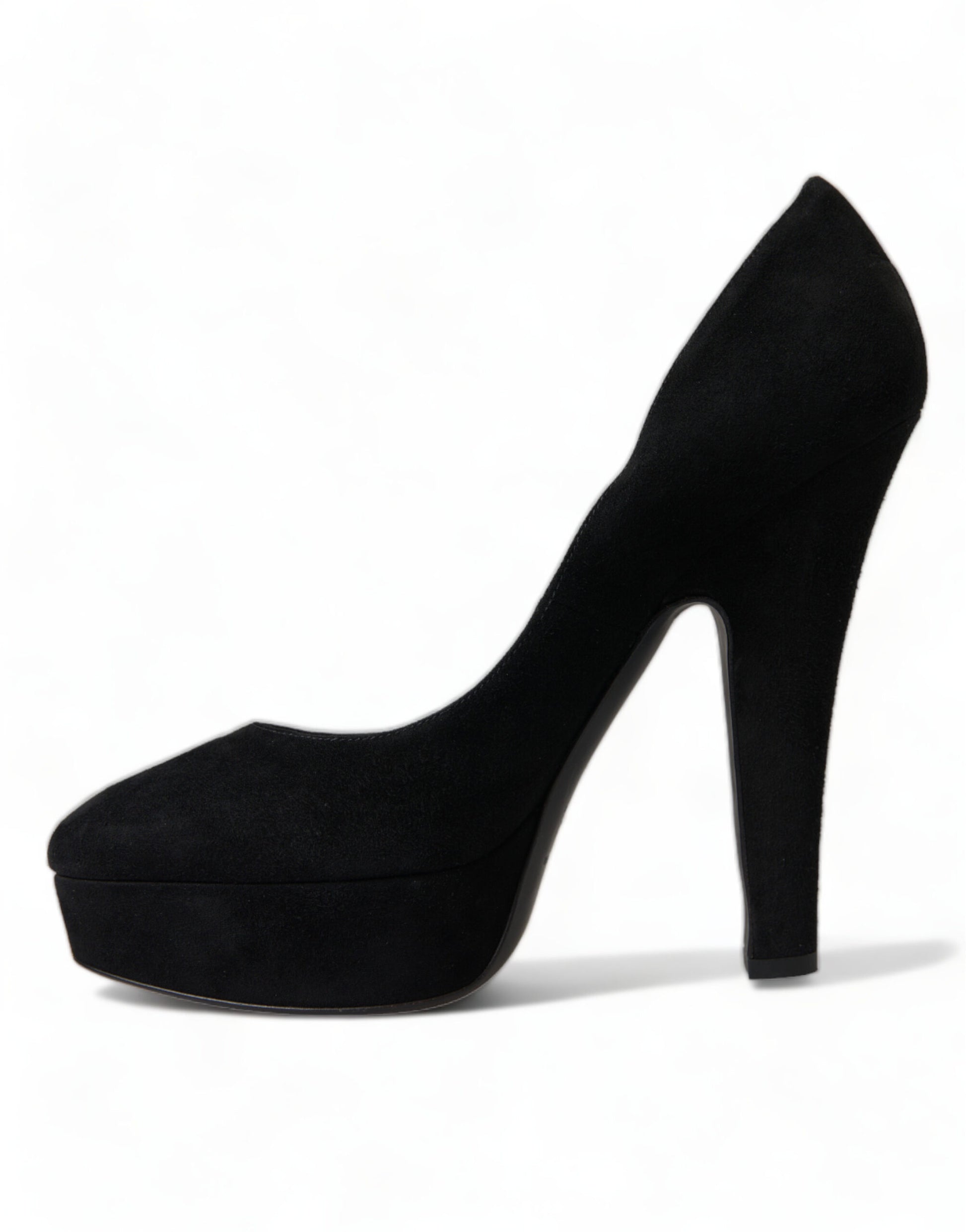 Black Suede Heeled Pumps Sophistication