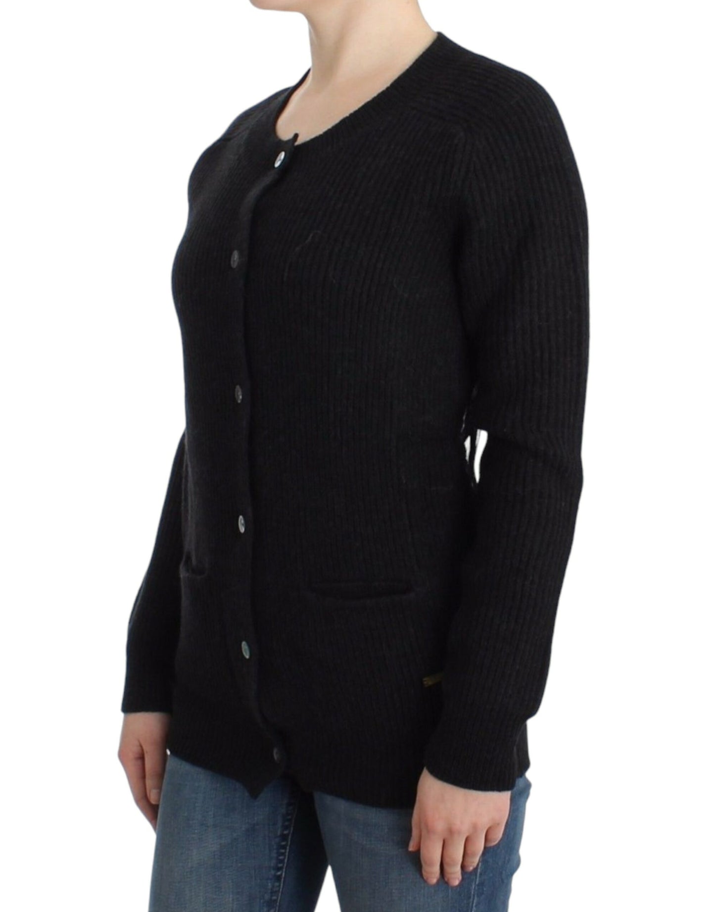 Chic Transparent Back Woolen Cardigan