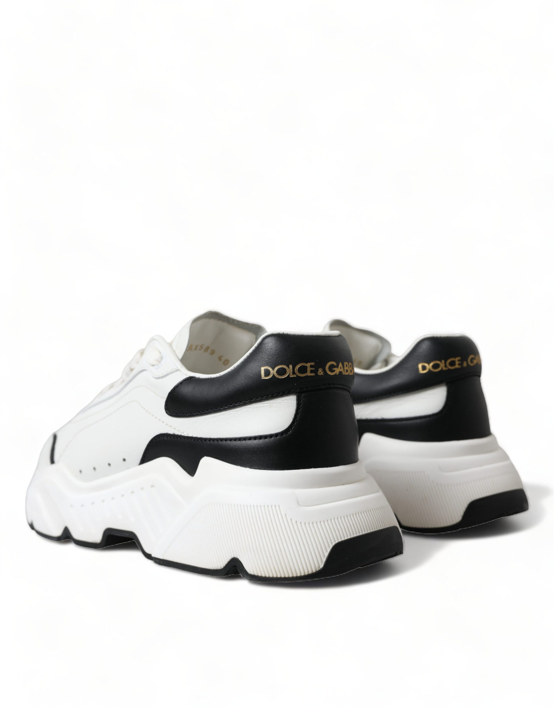 Chic Black & White Daymaster Leather Sneakers