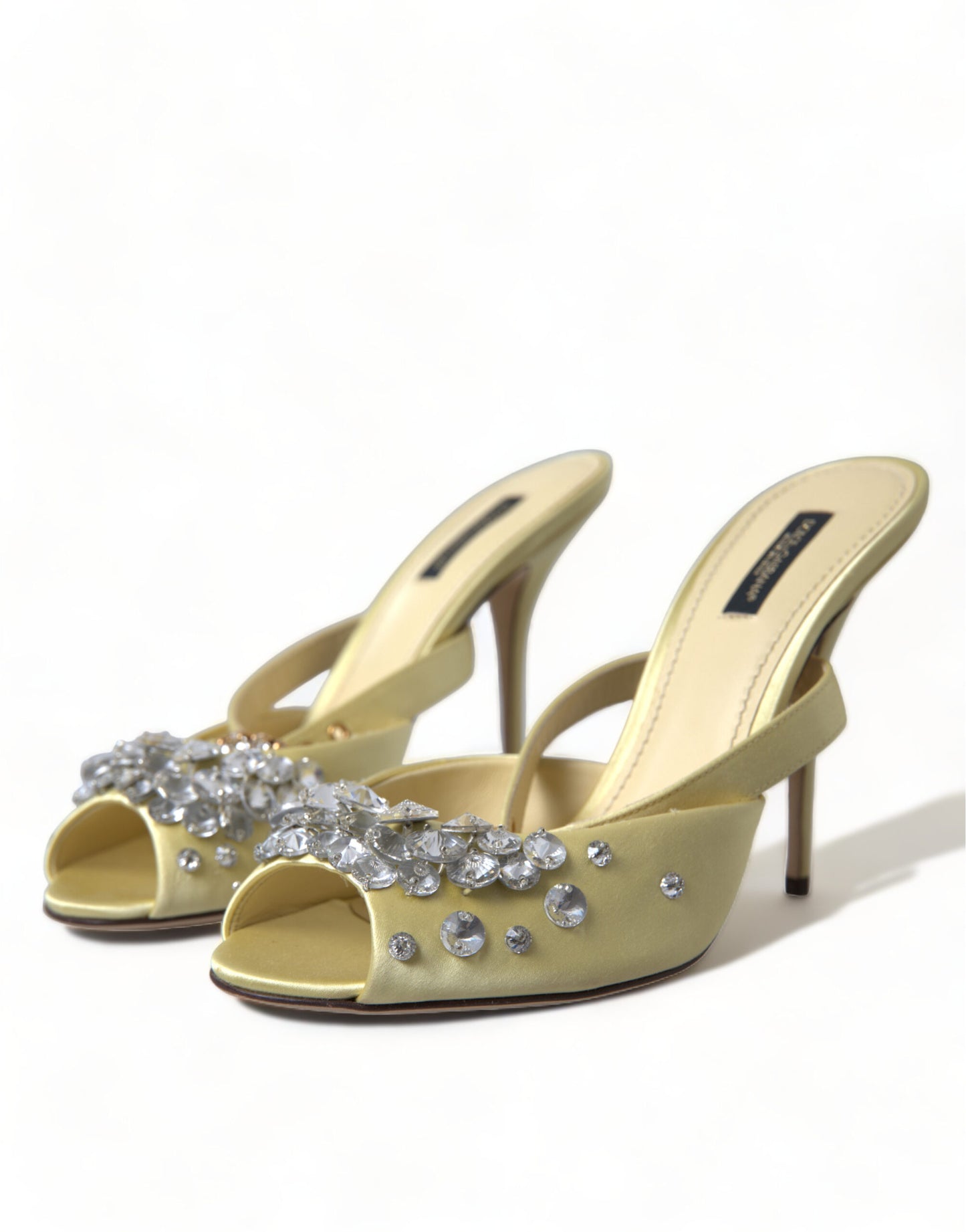 Crystal Embellished Silk Sandals