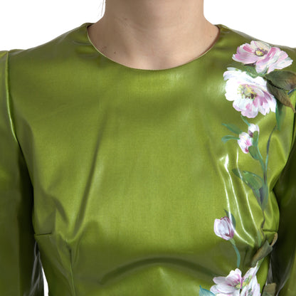 Floral Elegance Midi Sheath Dress