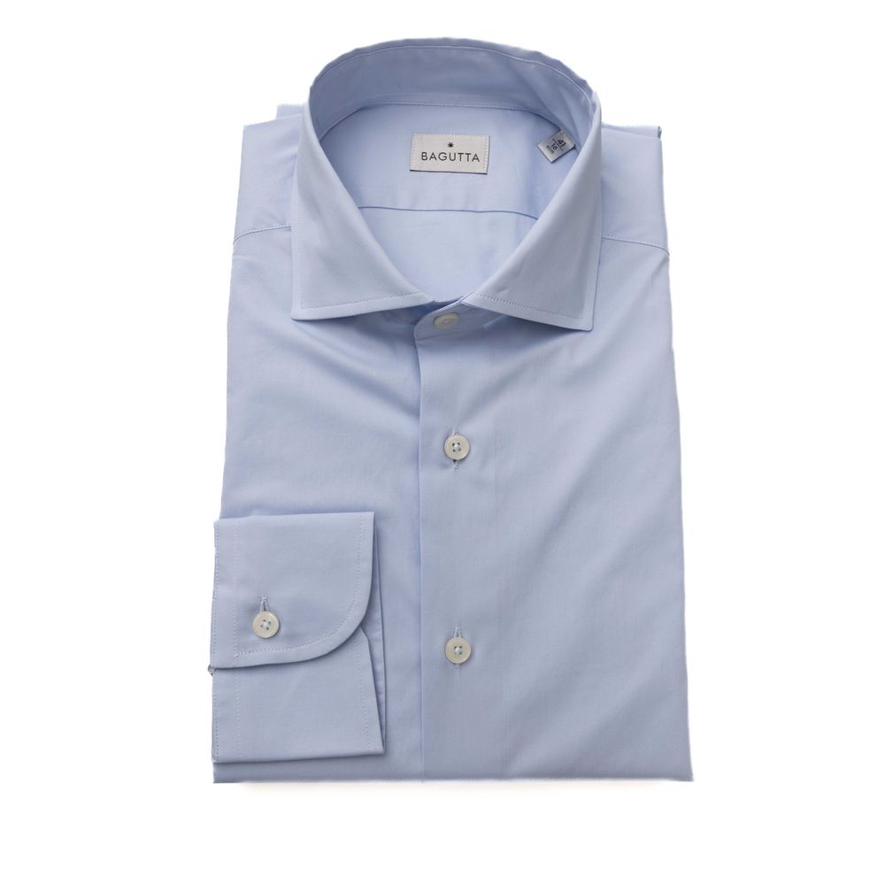 Light Blue Cotton Men's Shirt