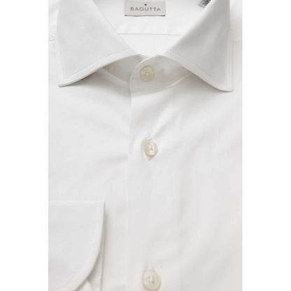 White Cotton Mens Shirt