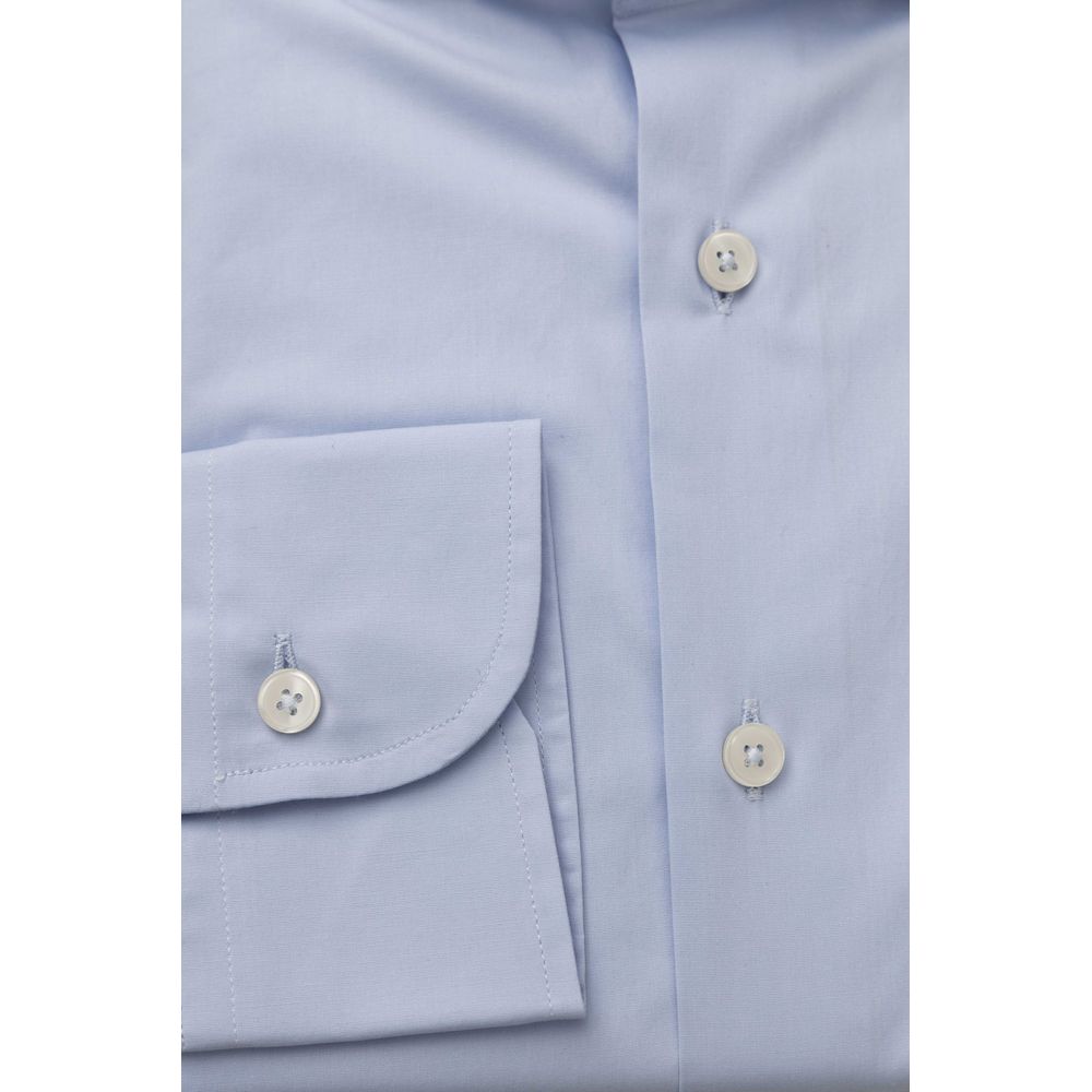 Light Blue Cotton Men's Shirt