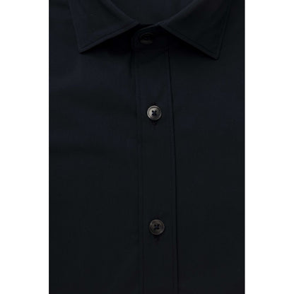 Blue Cotton Men's Slim Shirt