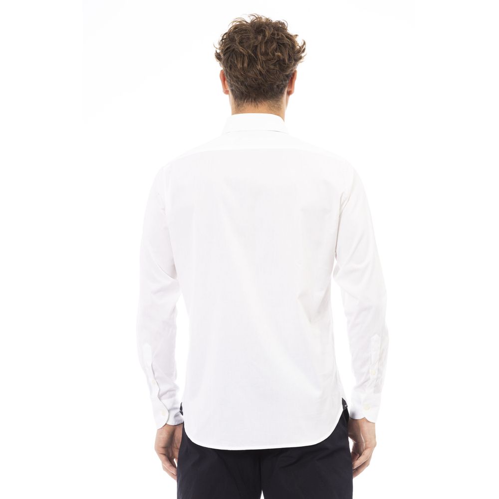 White Cotton Men Shirt