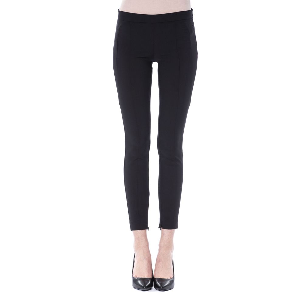 Black Polyester Women Skinny Pant