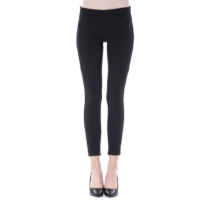 Black Polyester Women Skinny Pant