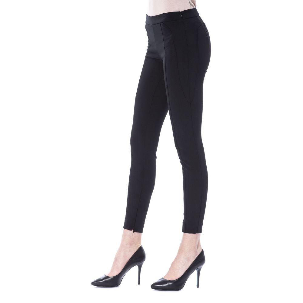 Black Polyester Women Skinny Pant