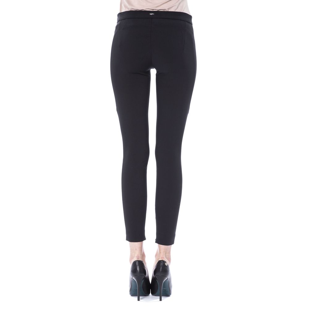 Black Polyester Women Skinny Pant