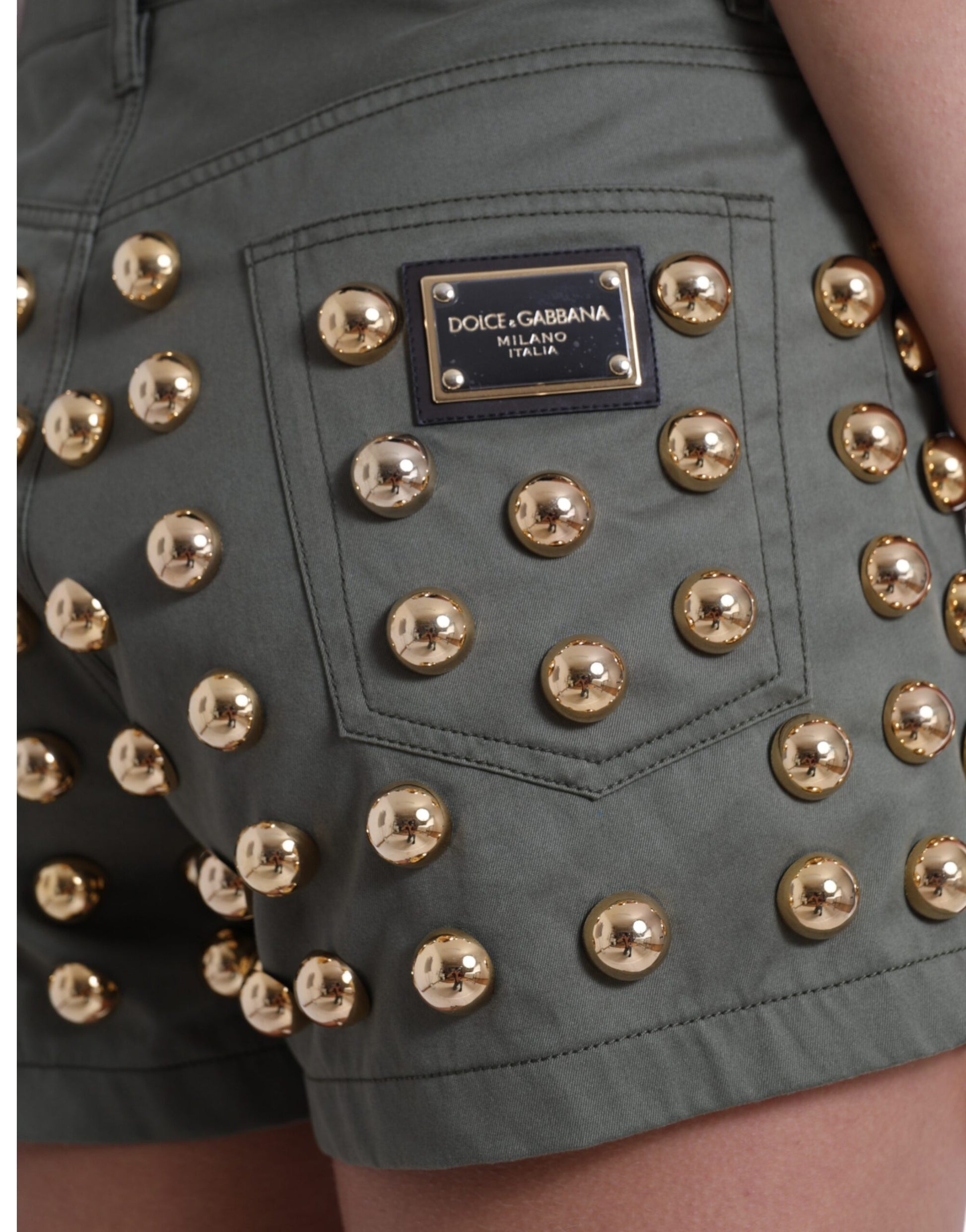 Emerald High Waist Embellished Shorts