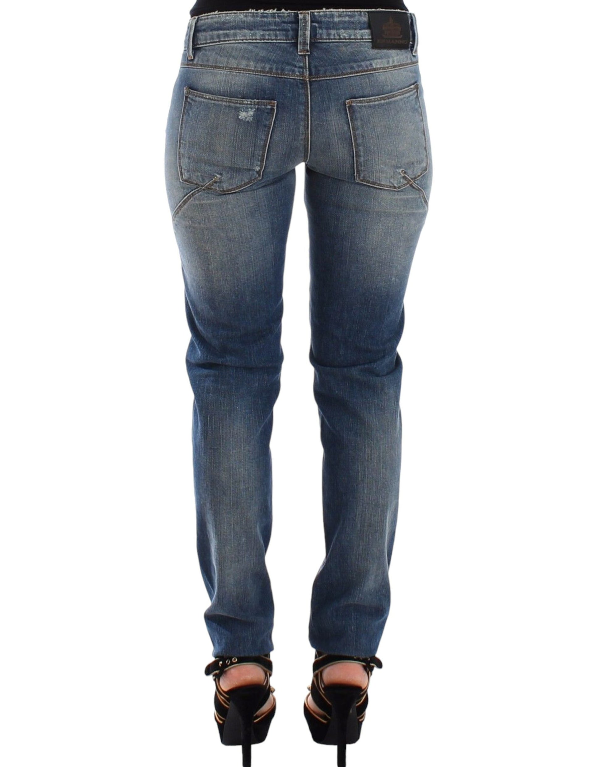 Chic Slim-Fit Blue Denim Jeans