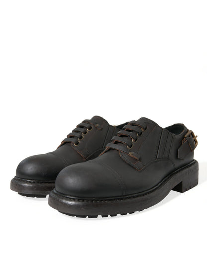 Elegant Mens Leather Derby Dress Shoes