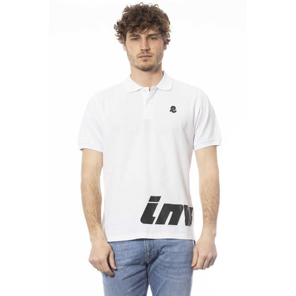 White Cotton Men Polo Shirt