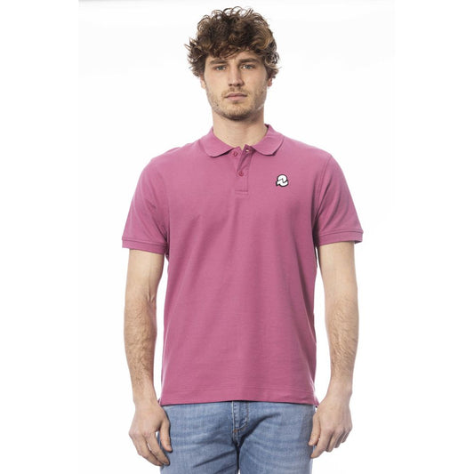 Purple Cotton Men Polo Shirt