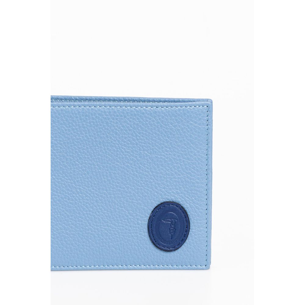 Light Blue Leather Men Wallet