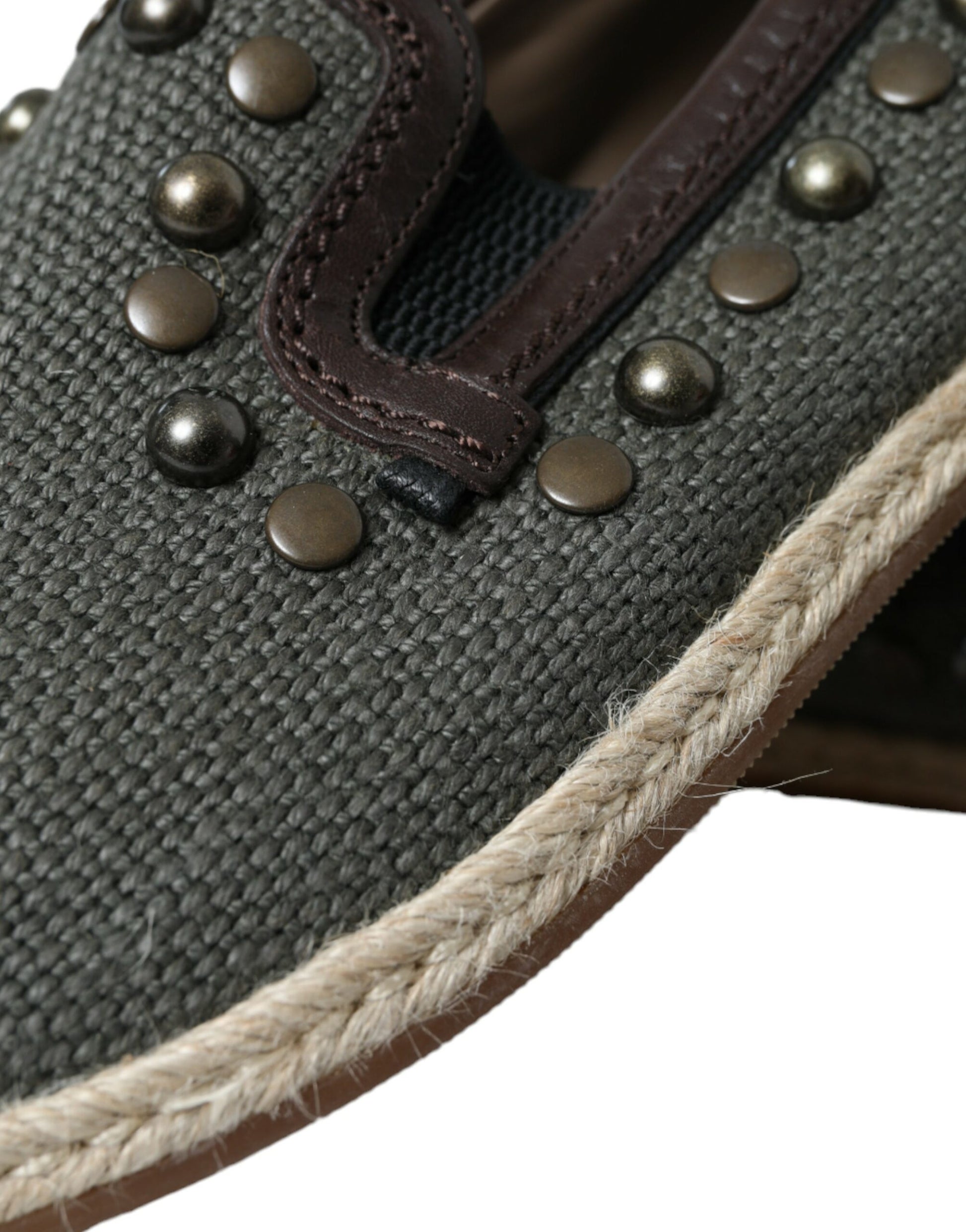 Studded Canvas Loafer Slipper Shoes