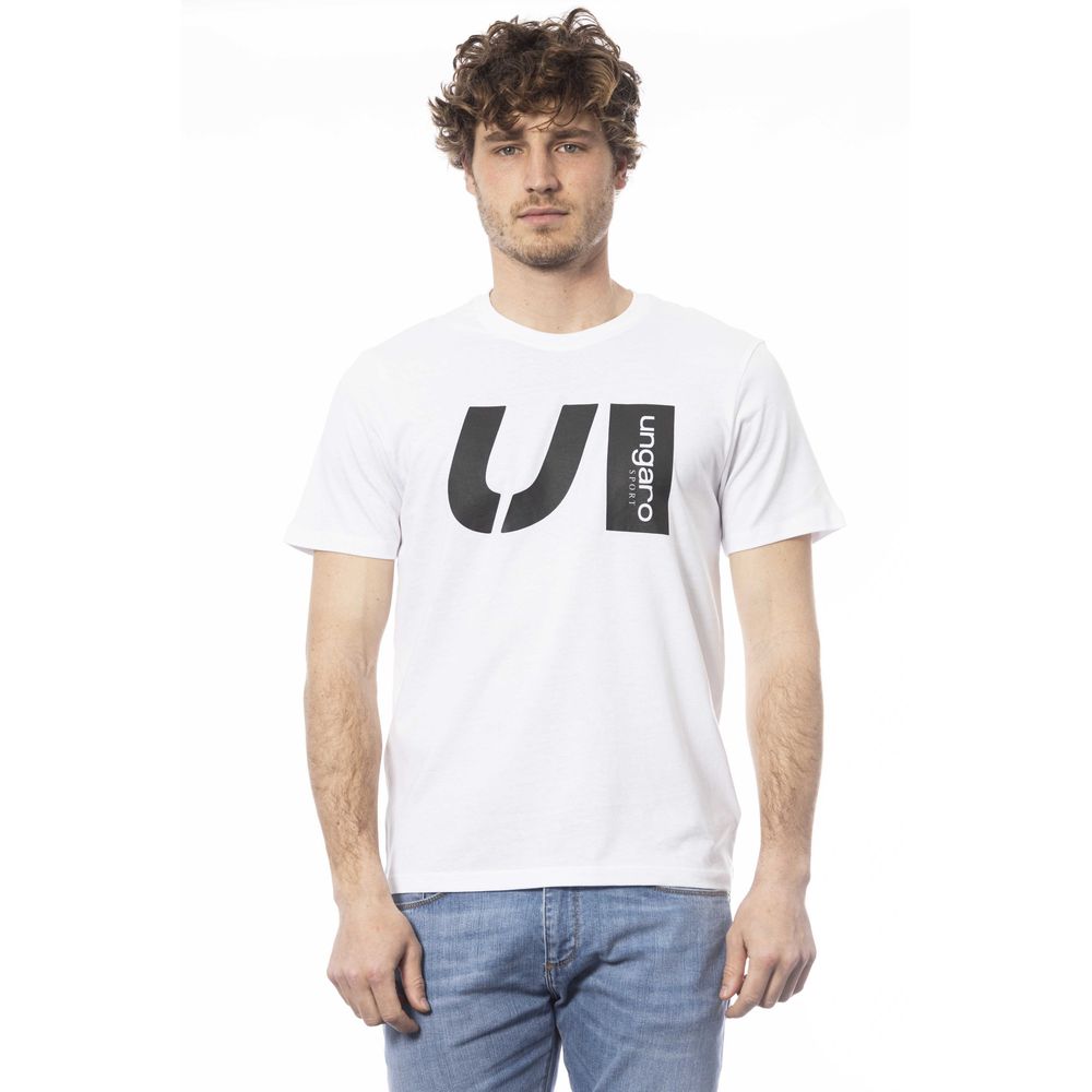 White Cotton Men T-Shirt