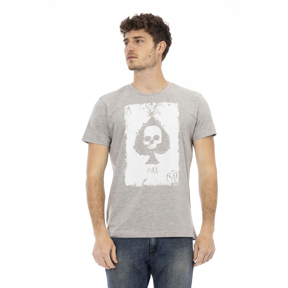 Gray Cotton Men T-Shirt