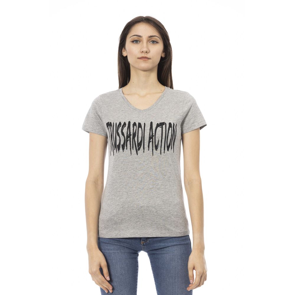 Gray Cotton Women Top