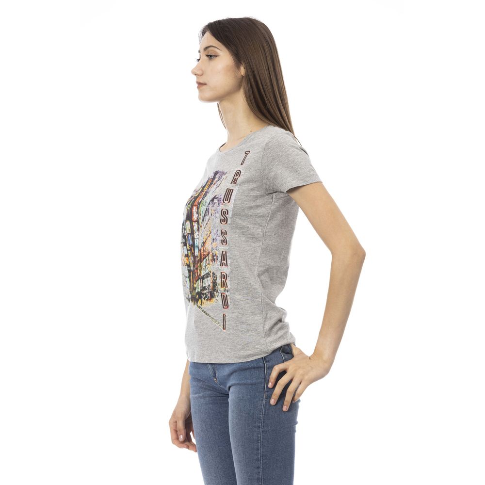 Gray Cotton Women Top