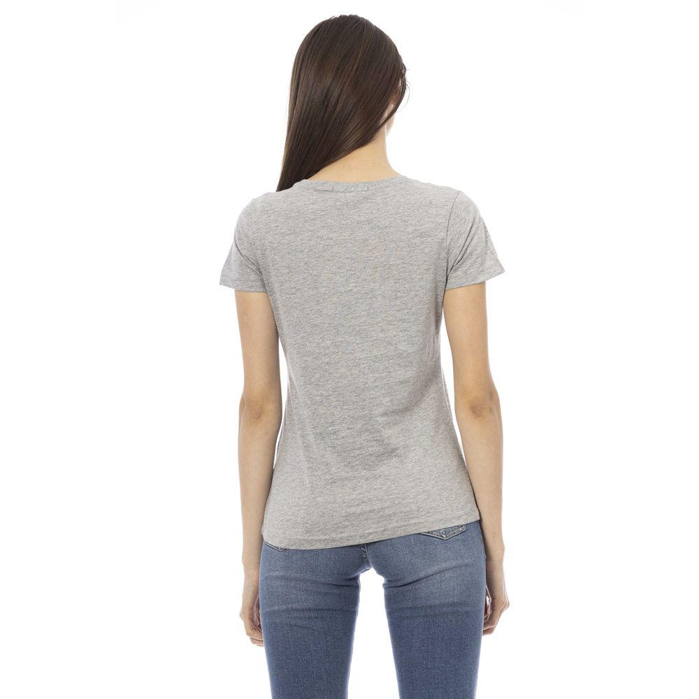 Gray Cotton Women Top