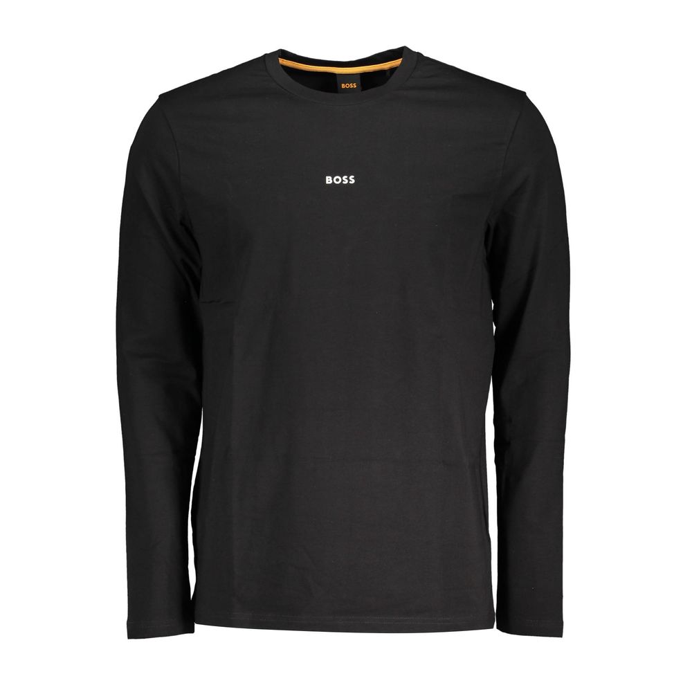 Black Cotton Men T-Shirt