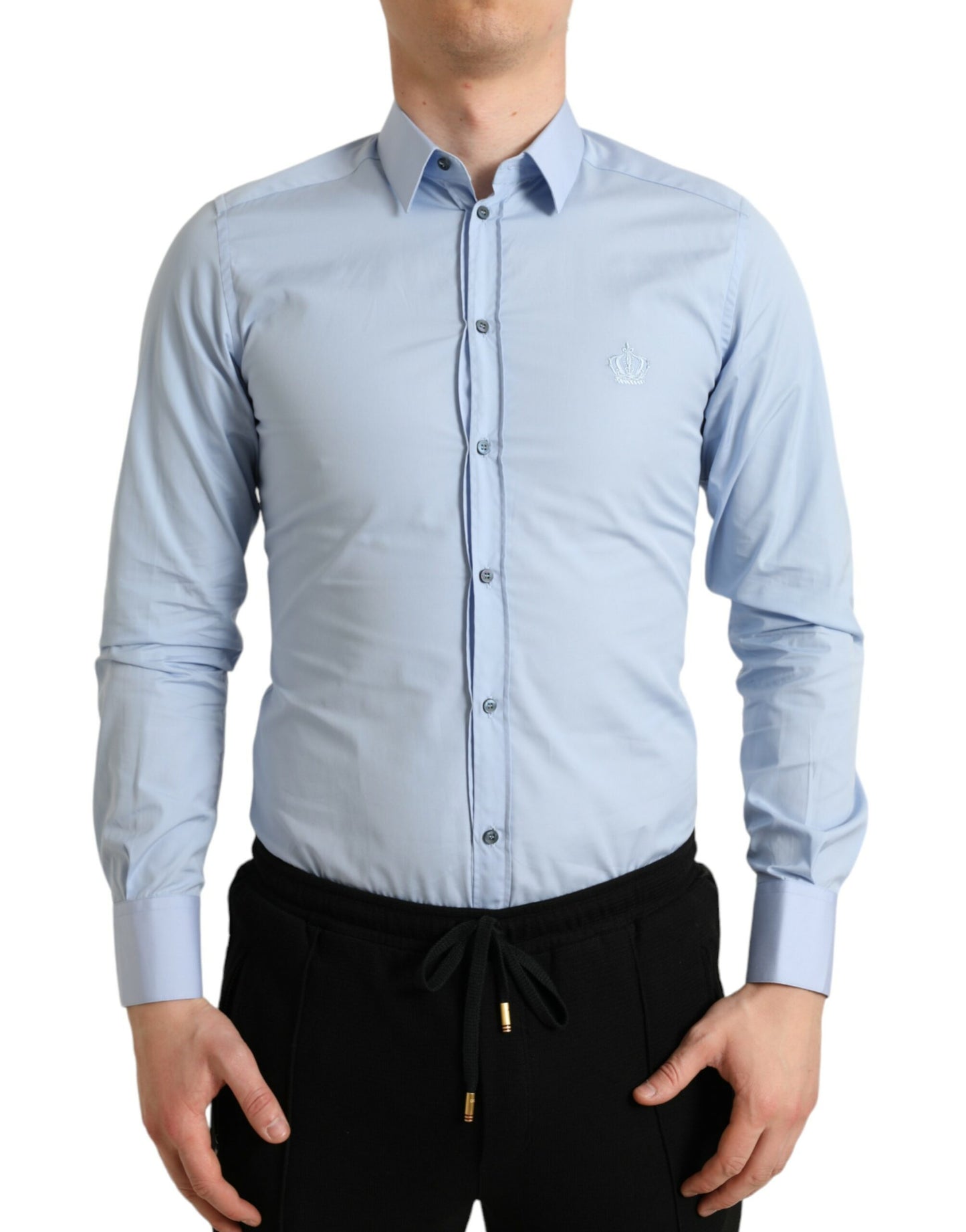 Elegant Slim Fit Sky Blue Dress Shirt